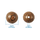 Бусины из дерева венге WOOD-TA0001-27-7