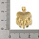 Латунные микро проложить кубического циркония подвески KK-N254-126G-3