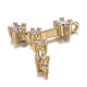 Кулоны из латуни с прозрачным фианитом ZIRC-F120-019G-08-3