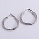 6 пара тройных серег-колец из нержавеющей стали TG0957-1-2