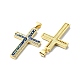 Латунные микропаве прозрачные подвески с фианитом KK-A221-23G-2