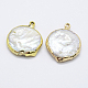 Подвески из натурального пресноводного жемчуга PEAR-F006-54G-2