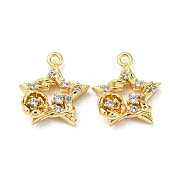 Латунные микропаве прозрачные кубические циркониевые подвески KK-H460-18G