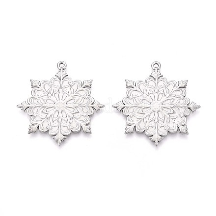 Рождественские подвески-снежинки из нержавеющей стали 304 STAS-T067-38P-1