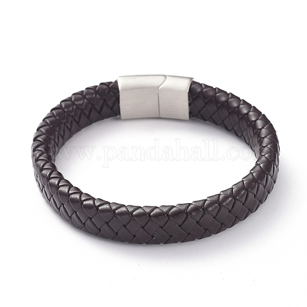 Браслеты плетения из кожи унисекс BJEW-JB04893-02-1