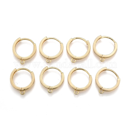 Латунные серьги-обручи KK-S350-069G-1