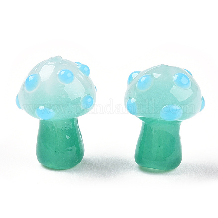 Бусы лэмпворк ручной работы X-LAMP-N024-09F-1