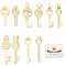 Beebeecraft 20Pcs 5 Style Key Charms 18K Gold Plated Skeleton Key Set Charms Pendants Craft Supplies for DIY Bracelet Jewelry Finding Making
