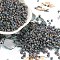 Glass Seed Beads, Frosted, Two Tone, Round, Gray, 3x2mm, Hole: 1.2mm