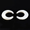 Natural White Shell Connector Charms, Crescent Moon, 20x19x4mm, Hole: 1mm