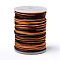 Segment Dyed Polyester Thread, Braided Cord, Colorful, 0.8mm, about 10.93 yards(10m)/roll