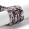 Gradient Color Electroplate Glass Bead Strands, Segmented Multi-color, AB Color Plated, Faceted, Cube, Old Rose, 2.5x2.5x2.5mm, Hole: 0.8mm, about 170~180pcs/strand, 16.93~17.72 inch(43~45cm).