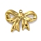 304 Stainless Steel Pendants, Bowknot Charm, Golden, 22.5x30.5x4mm, Hole: 2mm