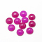 Natural Agate Cabochons, Dyed, Half Round/Dome, Magenta, 12x5mm