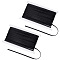 PH PandaHall 22 Yard Soft PU Leather Cord 5mm Flat PU Leather Strap Textured Braiding String Rope Black Braided Cord Imitation Leather String for Bracelet Necklace Choker Jewelry DIY Craft Making