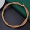 Alloy Wrap Round Snake Chain 3-Strand Choker Necklaces for Women Men, Golden, 18.11 inch(46cm)
