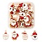 40Pcs 4 Style Christmas Theme Light Gold Alloy Enamel Pendants, Christmas Santa Claus, Mixed Color, 10pcs/style