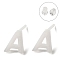 Hypoallergenic Bioceramics Zirconia Ceramic Stud Earrings, No Fading and Nickel Free, Alphabet, Letter A, 7x6mm
