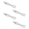 SUPERFINDINGS 4Pcs Silver Bracelet Extender Clasp Fold Over Clasp Plated Jewelry Fold Over Necklace Rhinestone Extension Crystal Clasps for Bracelet Necklace Jewelry Making