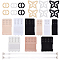 24Pcs 18 Style Bra Strap Adjuster Parts, including Nylon Non-slip Bra Straps, Cloth Bra Extender, PP Plastic Slide Buckles, Mixed Color, 25pcs/box