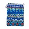 Burlap Packing Pouches, Drawstring Bags, Blue, 17.3~18.2x13~13.4cm