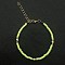 New Chinese Style Polymer Clay Heshi Beaded Bracelets, Hand Decoration Trendy for Women, Champagne Yellow, Golden