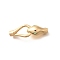 Brass Micro Pave Cubic Zirconia Hook Clasps, Cadmium Free & Nickel Free & Lead Free, Snake, Real 18K Gold Plated, 30x10.5x7.5mm, Hole: 8x6.5mm