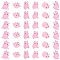 36Pcs 6 Styles Luminous Translucent Resin Pendants, with Platinum Tone Iron Loops, Cartoon Pig Charm, Glow in Dark, Pink, 21.5~24.5x15.5~22x13~17.5mm, Hole: 2mm, 6pcs/style