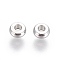 Tarnish Resistant 304 Stainless Steel Spacer Beads, Flat Round, Stainless Steel Color, 4x1.7mm, Hole: 1.4mm