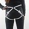 Bowknot Alloy & Imitation Leather Waist Chains, Platinum, White, 700~980mm