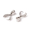Non-Tarnish 201 Stainless Steel Pendant Pinch Bails, Stainless Steel Color, 11x9x3.5mm, Hole: 5x3mm, Pin: 1mm