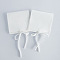 Microfiber Jewelry Storage Gift Pouches, Envelope Bags with Flap Cover, for Jewelry, Watch Packaging, Square, White, 6x6cm