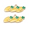 Alloy Enamel Pendants, for Earrings, Light Gold, Carrot, Gold, 10x27x2mm, Hole: 1.6mm