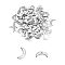 UNICRAFTALE about 200pcs Moon Shape Pendants 304 Stainless Steel Charms 1mm Small Hole Pendant Metal Material Charm for DIY Bracelet Necklace Jewelry Making 7x11x1mm