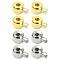 8Pcs 2 Colors Brass Crimp Beads, Long-Lasting Plated, Rondelle, Mixed Color, 4.5x3.5x3mm, Hole: 1mm, 4pcs/color