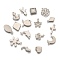 Tarnish Resistant Stainless Steel Pendants, Mixed Shapes, 9~19x6~15x0.4~1mm, Hole: 1~2mm