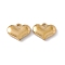 Ion Plating(IP) 304 Stainless Steel Pendants, Heart Charms, Real 18K Gold Plated, 12x15x3mm, Hole: 1mm