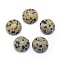 Natural Dalmatian Jasper Cabochons, Half Round, 13.5~14x6~8mm
