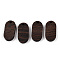 Natural Wenge Wood Pendants, Undyed, Oval Charms, Coconut Brown, 20.5x10.5x3.5mm, Hole: 2mm