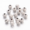 Brass Textured Beads, Round, Nickel Color, Size: about 4mm in diameter, hole: 1mm