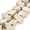 Synthetic Howlite Beads Strands, Animal, 13x18x7mm, Hole: 1.2mm, about 30pcs/strand, 14.76 inch(37.5cm)