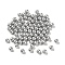 Shell Pearl Beads, Half Drilled Beads, Polished, Round, Silver, 6mm, Hole: 1mm