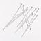 Silver Color Plated Brass Ball Head Pins, 30x0.6mm, 22 Gauge, Head: 1.5mm