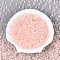 Transparent Frosted Colours Glass Seed Beads, Donut, PeachPuff, 4.1x2.2~2.8mm, Hole: 1~1.2mm, about 9000pcs/pound