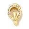 Oval Rack Plating Brass Fold Over Clasps, with ABS Plastic Imitation Pearl Beads, Long-lasting Plated, Lead Free & Cadmium Free, Real 18K Gold Plated, 26mm, Hole: 2.5mm