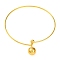 Brass Choker Necklaces, Lead Free & Cadmium Free, Round, Golden, Inner Diameter: 4.88 inch(12.4cm)