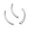 Non-Tarnish Textured 304 Stainless Steel Tube Beads, Stainless Steel Color, 40.5x11x4mm, Hole: 3mm