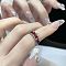 Gothic Styles Brass Enamel Cuff Rings for Women, Platinum, Inner Diameter: Adjustable