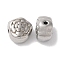Non-Tarnish 304 Stainless Steel Beads, Flower, Stainless Steel Color, 7x4mm, Hole: 1mm