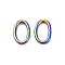 Ion Plating(IP) 304 Stainless Steel Open Jump Rings, Oval, Rainbow Color, 24 Gauge
8x5x1mm, Inner Diameter: 2.5x5.5mm